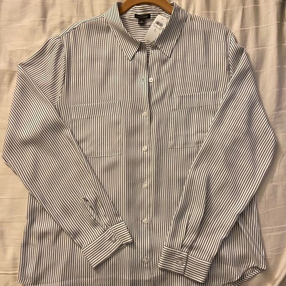 Ann Taylor Tops - ANN TAYLOR NWT pin striped blouse. Sz Large